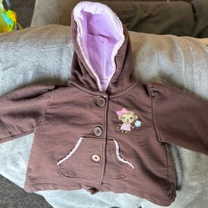 Carter's Brown and Pink Baby Jacket with Hood